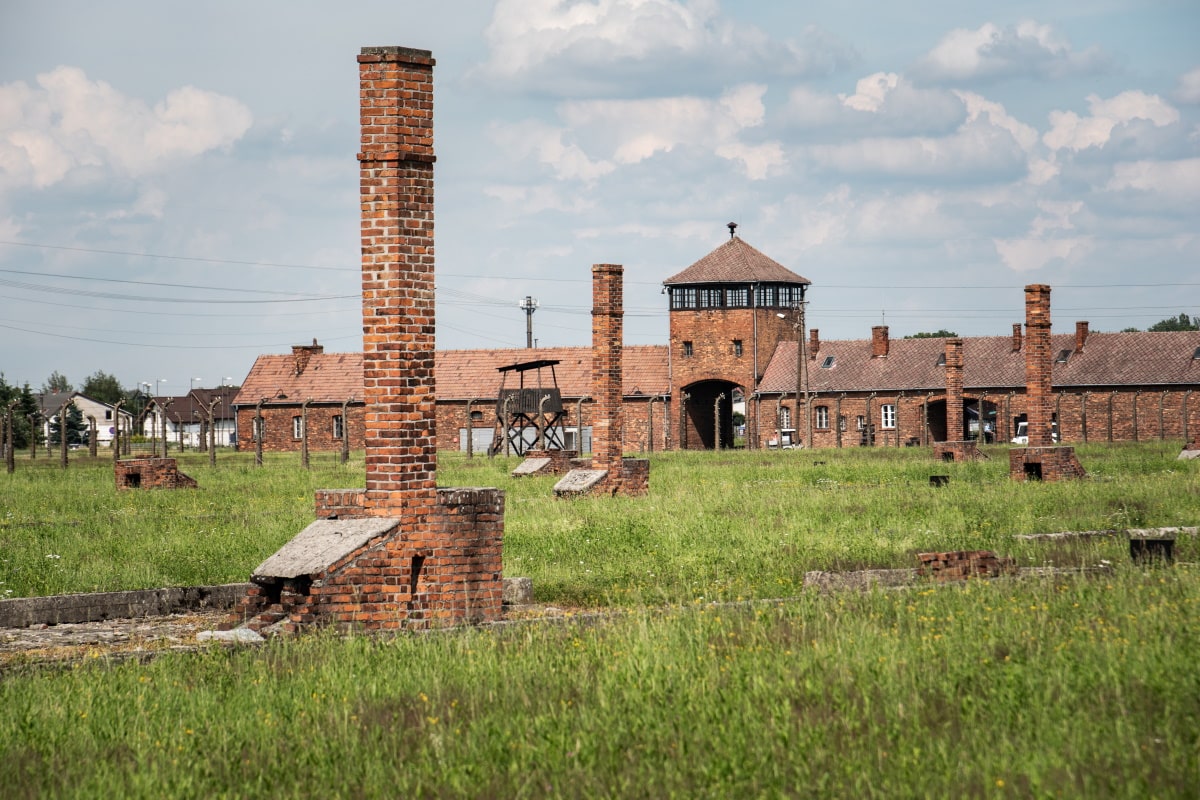 Bâtiment principal à Auschwitz Birkenau