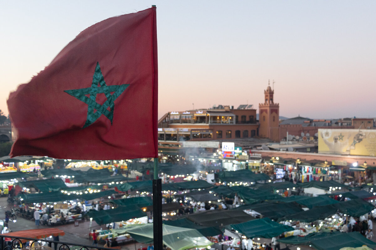 Place Jemaa El Fna à Marrakech et medina