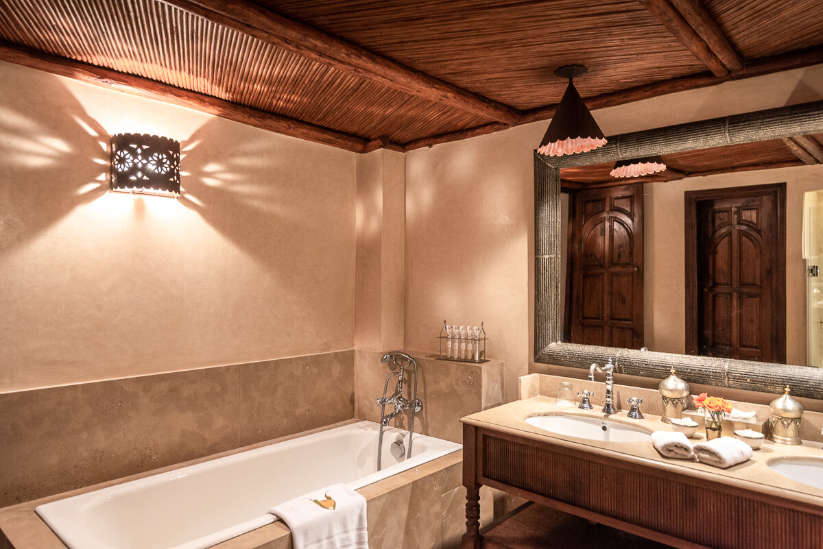 Salle de bain de la villa des Orangers à Marrakech