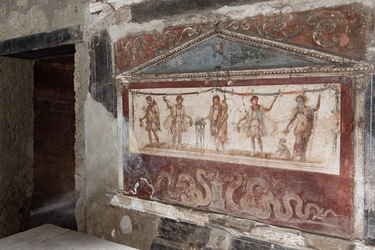 Fresque dans un Thermopolium de Pompéi