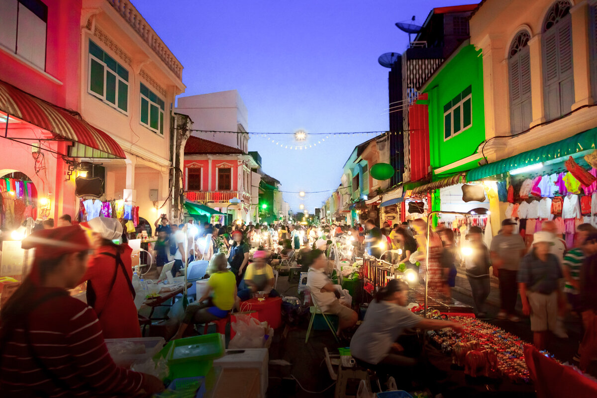 Night Market à Phuket Old Town