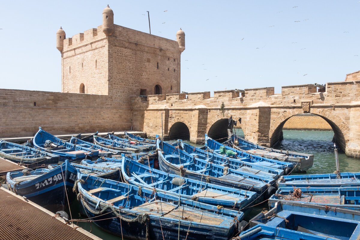 Fort et bateaux à Essaouira