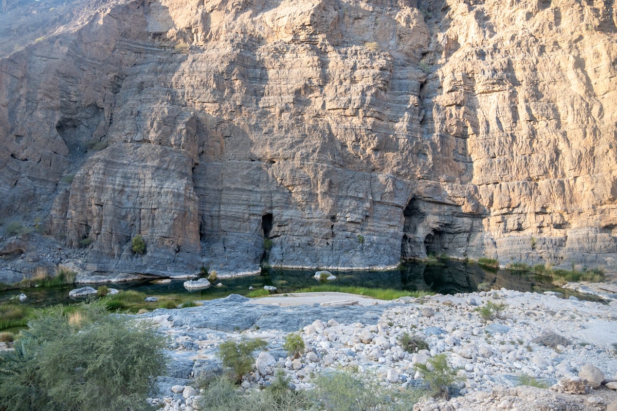 cours d'eau dans le Wadi Al Arbeieen à Oman
