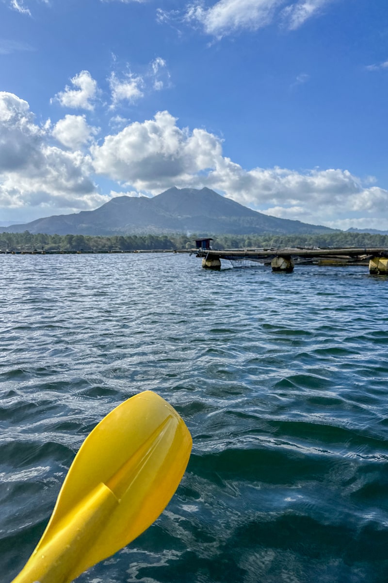 Kayak sur le lac Batur