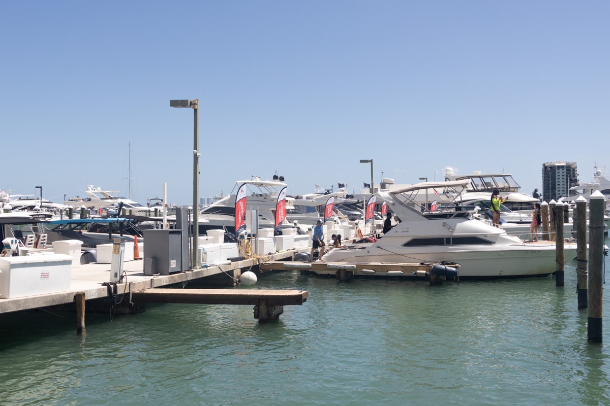 Marina du port à Miami