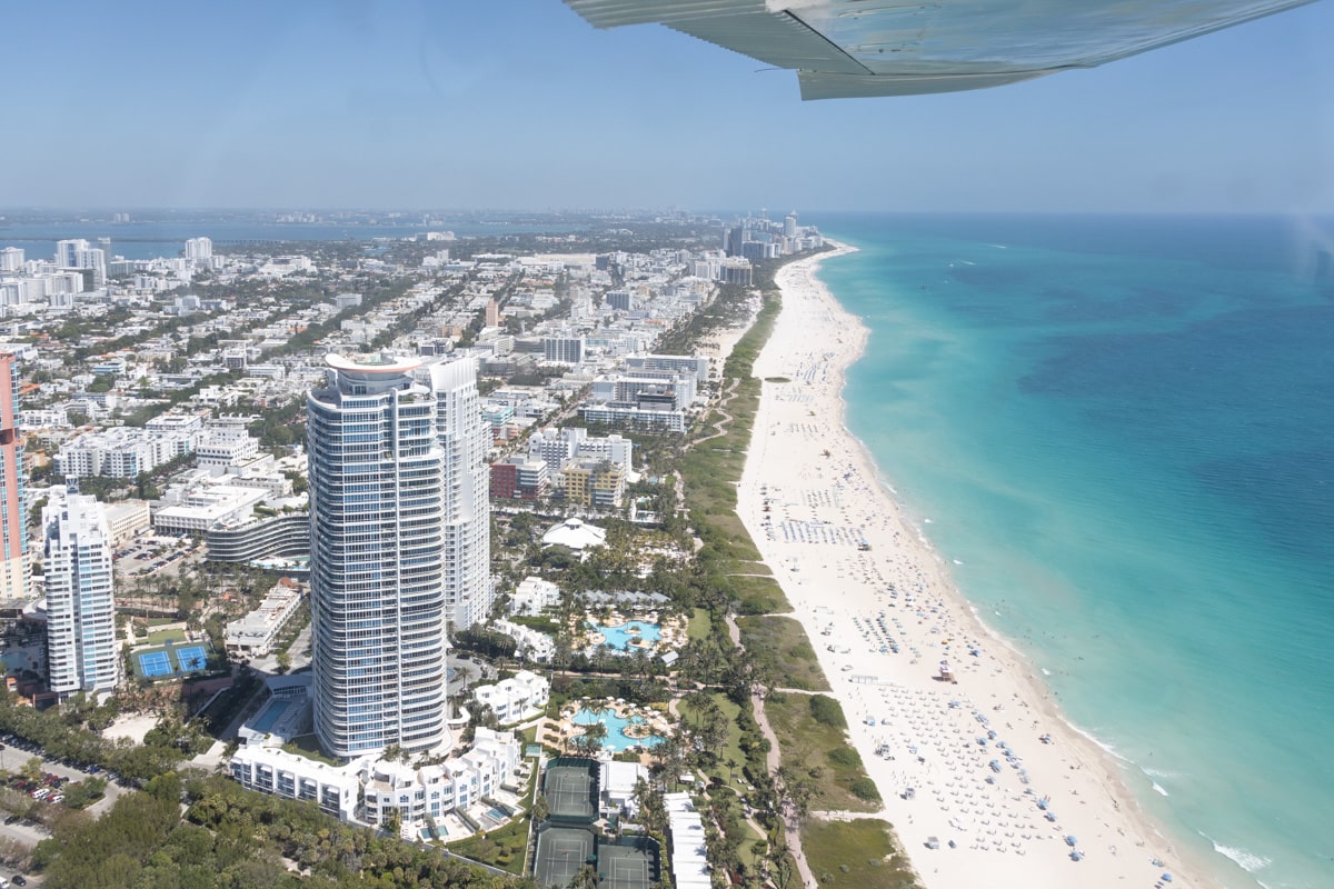 Vue du ciel de Miami Beach