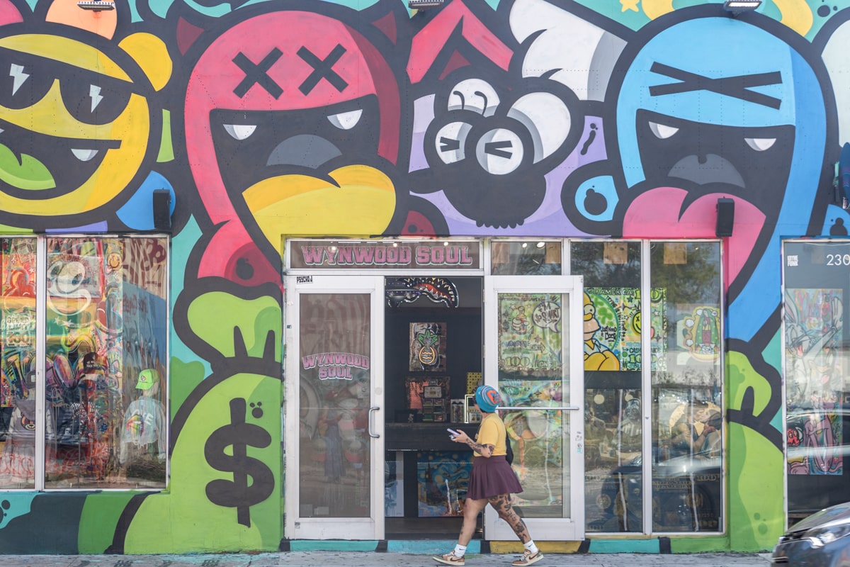 Façade d'une boutique à Wynwood