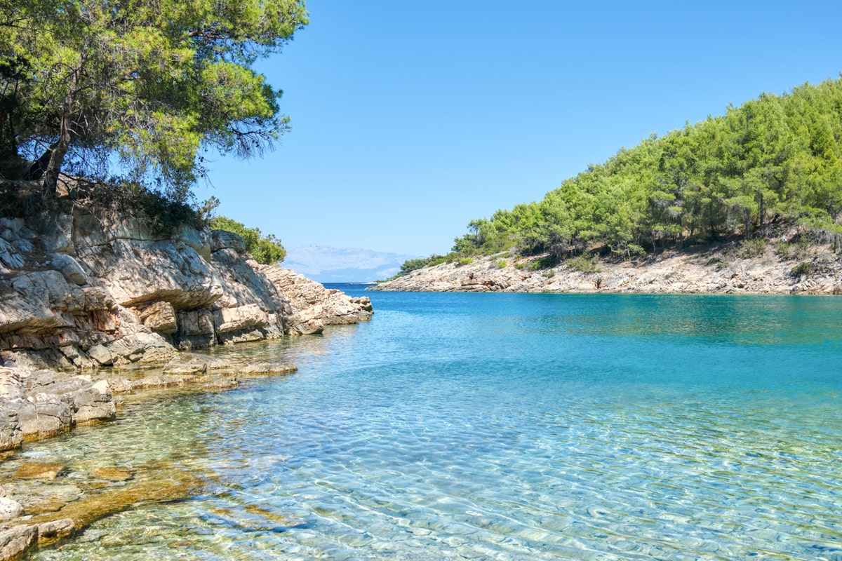 Plage de l'île de hvar