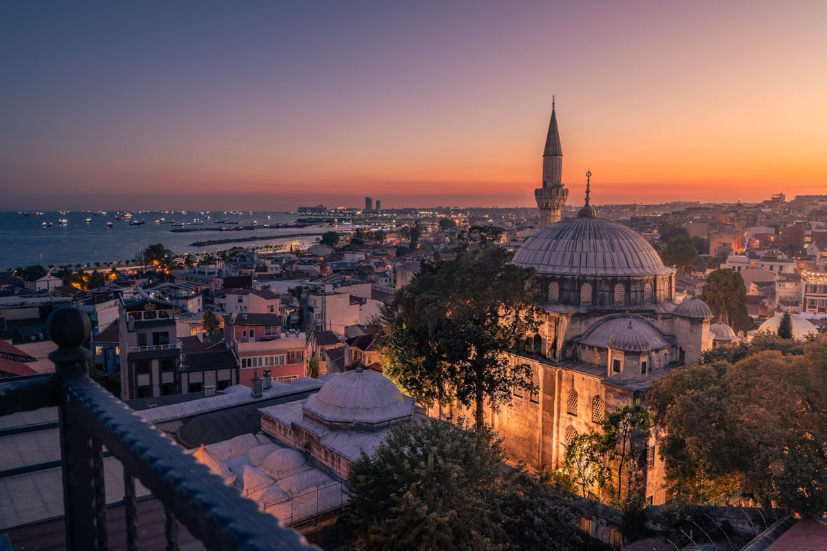 Vue sur la baie d'Istanbul en Turquie