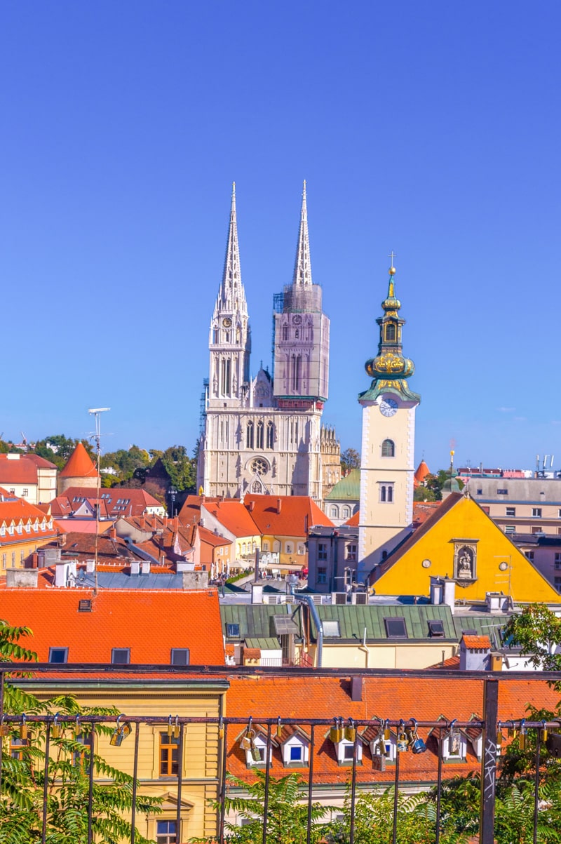 Vue sur l'église de Zagreb, Croatie