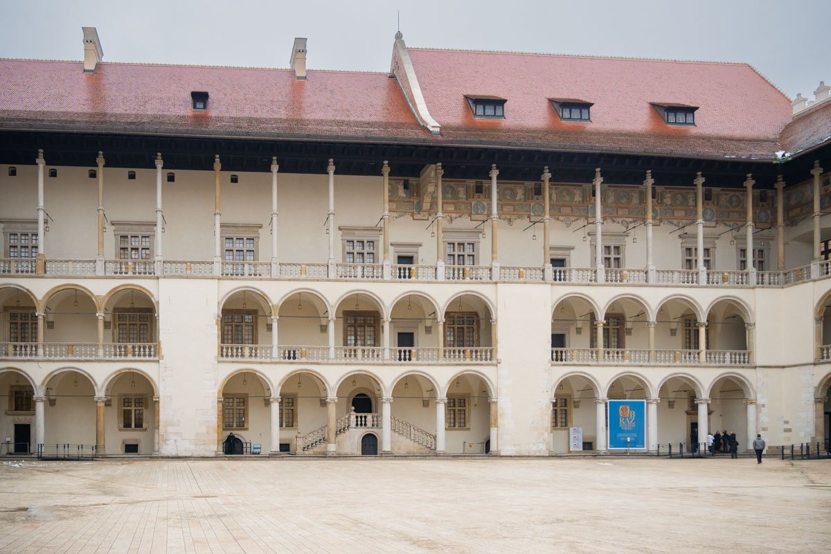 Cour intérieur du Château du Wawel à Cracovie