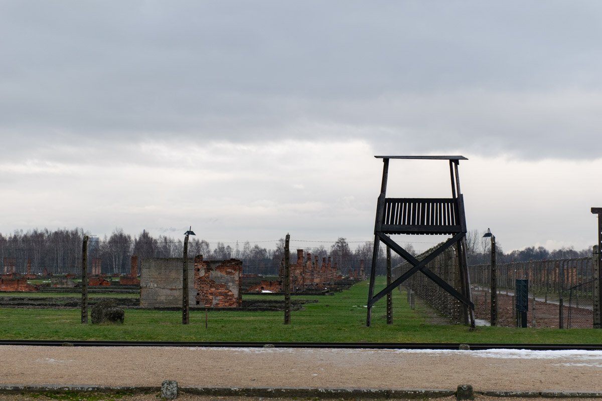 Reste des anciens baraquements des déportés à Birkenau