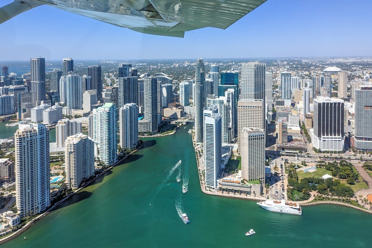 Vue de Downtown depuis l'hydravion