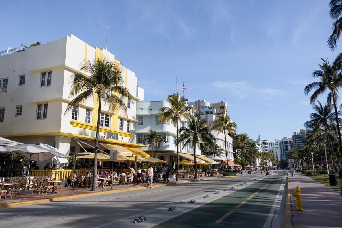 L'avenue Ocean Drive de jour