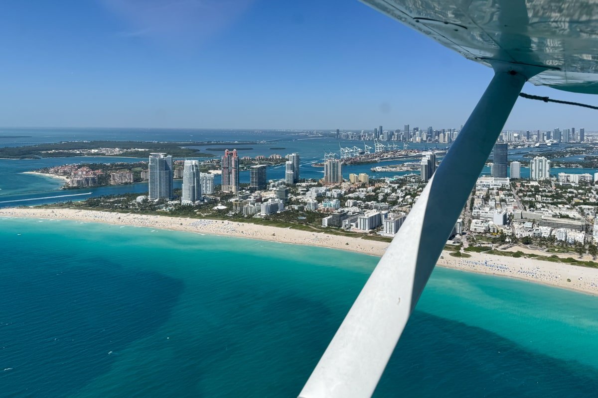Plage de Miami vue du ciel