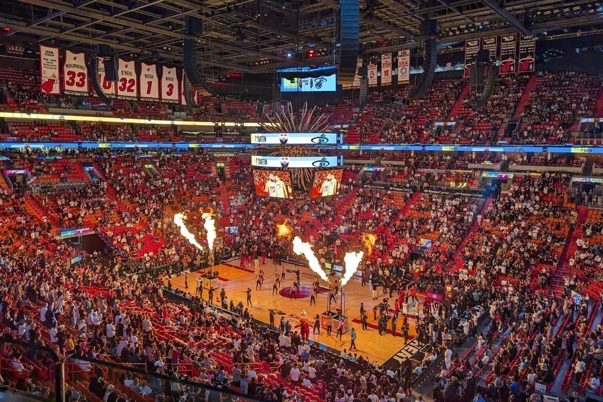 Stade d'un match de NBA à Miami