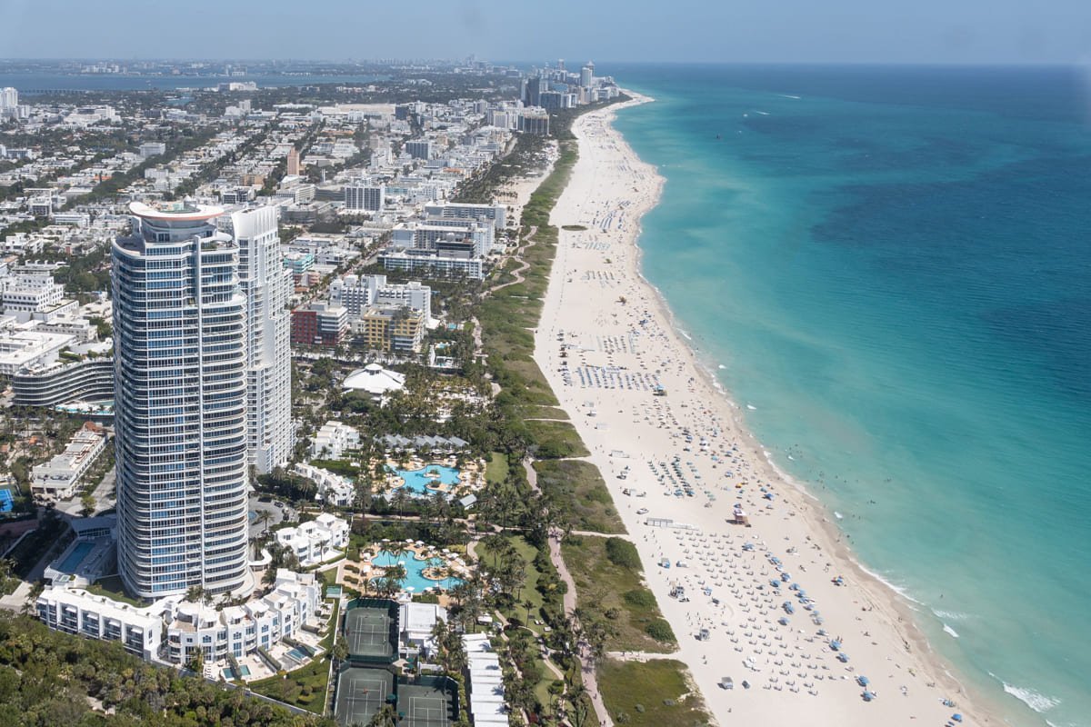 South Beach vu du ciel