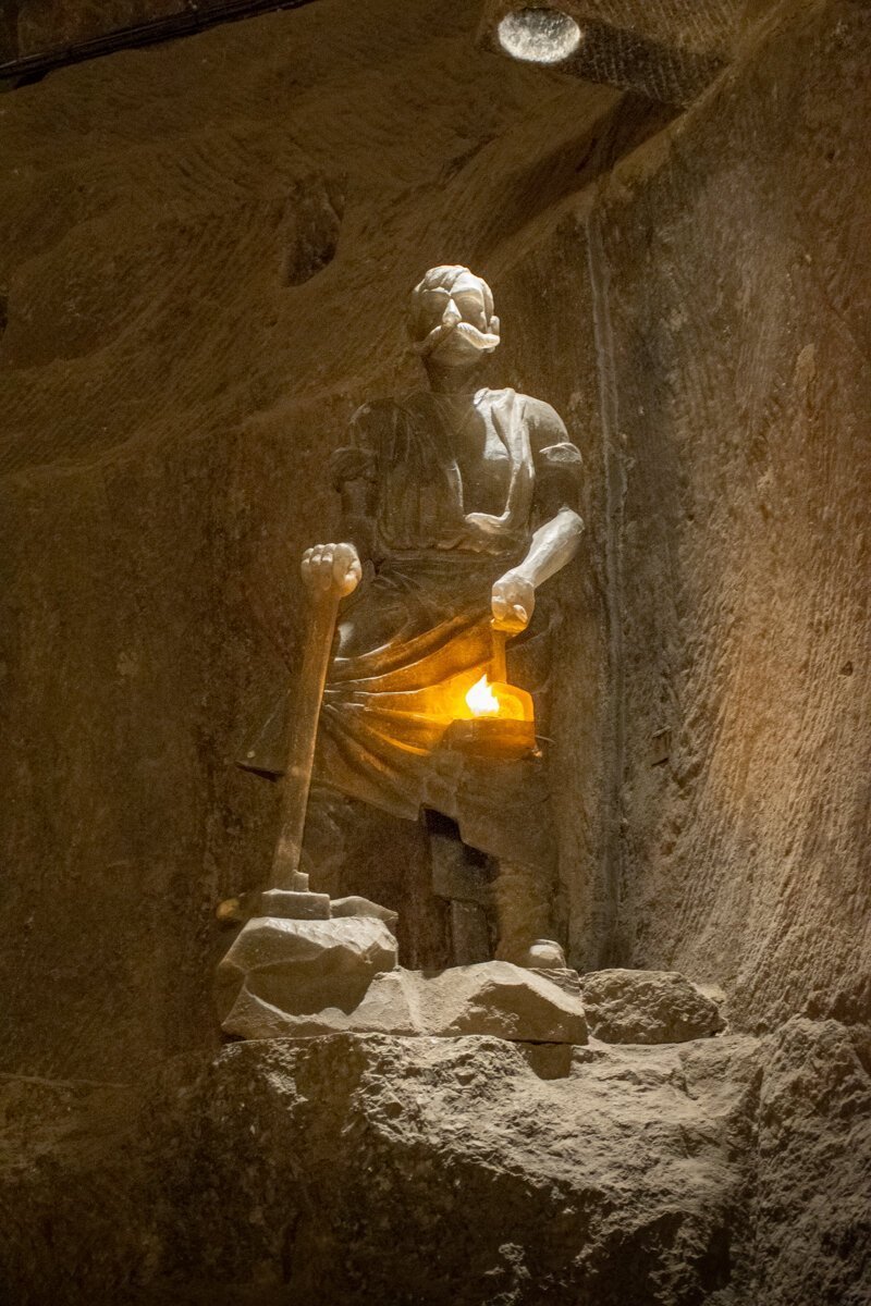 Décoration dans la mine de sel de Wieliczka