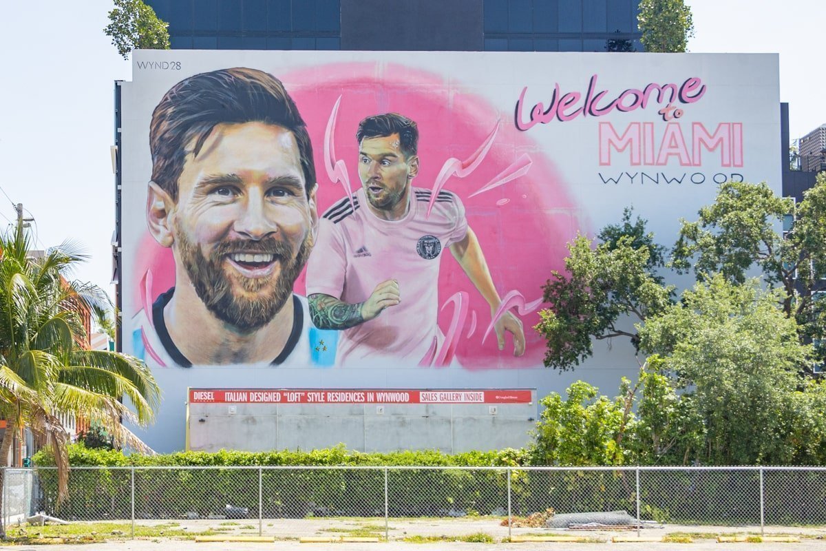Fresque murale de Messi à Miami
