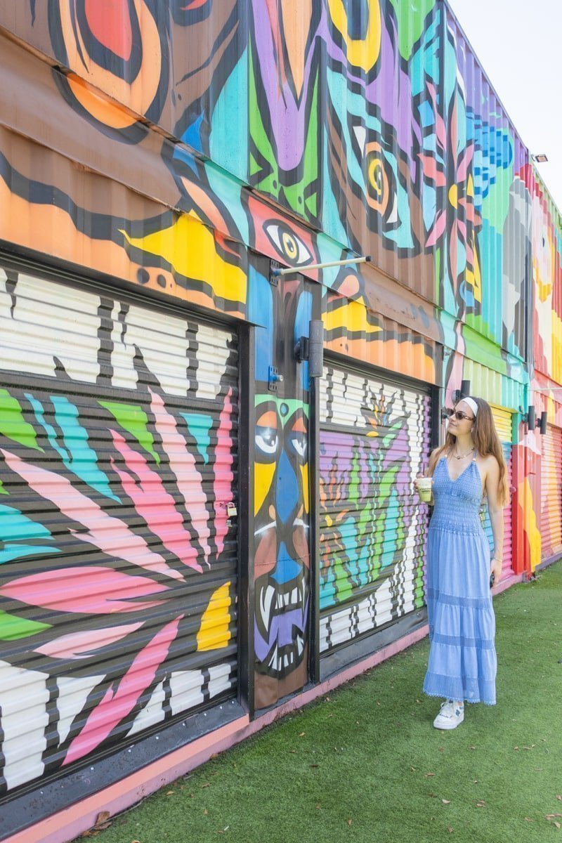 Une personne qui marche à Wynwood Marketplace