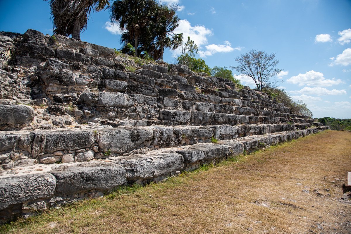 Base de la pyramide d'Izamal