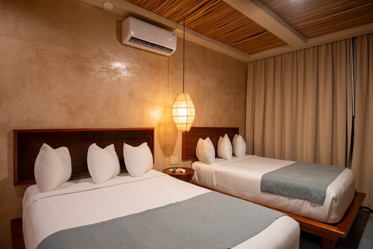 Chambre hôtel carolina, Bacalar, Mexique