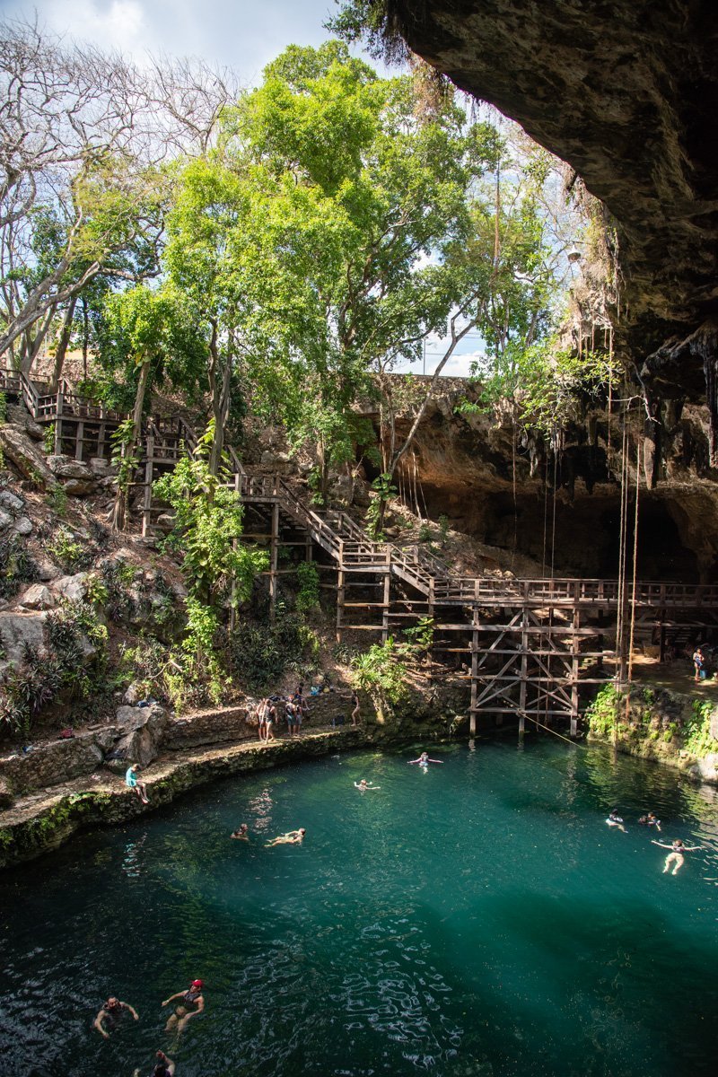 Les lianes du cenote Zaci